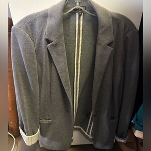 Express Men's Charcoal Knit Blazer Jacket